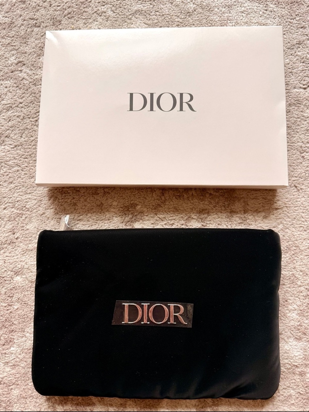 Ultra lux Dior Metal Embossed Rare Ultra Soft velvety black M-L Trousseau Bag - Picture 17 of 17